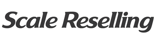 Text 'Scale Reselling' in black on a white background